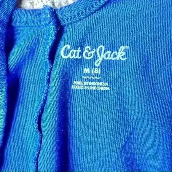NWT Cat & Jack Girls Blue Romper Size Medium (8) - Picture 7 of 9